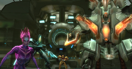 These fellows would do well to observe Samus' silent role. Instead they blather incessantly.